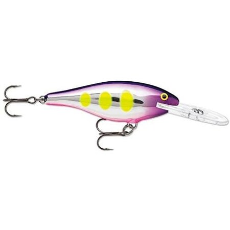 Rapala Shad Rap 09, 3 12 916 Oz, Running Depth 8' To 15' Vmc 3 Treble Hooks, Voodoo Haze SR09VDH